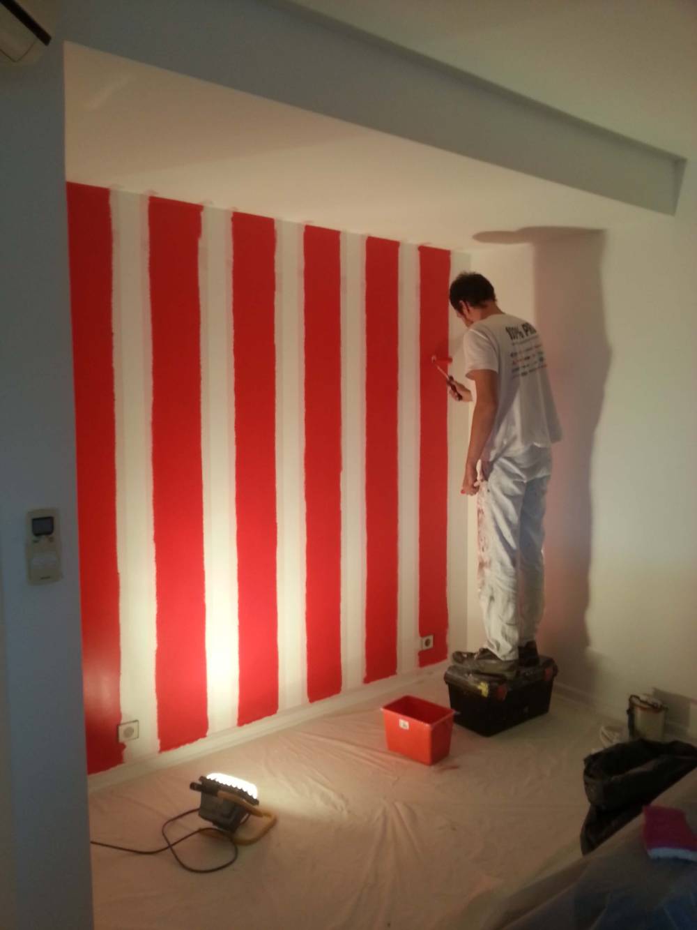 Orlando père et fils peinture décors dune chambre a Cagnes sur Mer (6)